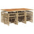 11 Piece Garden Dining Set with Cushions Beige Poly Rattan