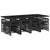 13 Piece Garden Dining Set with Cushions Black Poly Rattan