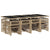 13 Piece Garden Dining Set with Cushions Beige Poly Rattan