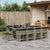 13 Piece Garden Dining Set with Cushions Light Grey Poly Rattan