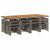 13 Piece Garden Dining Set with Cushions Grey Poly Rattan