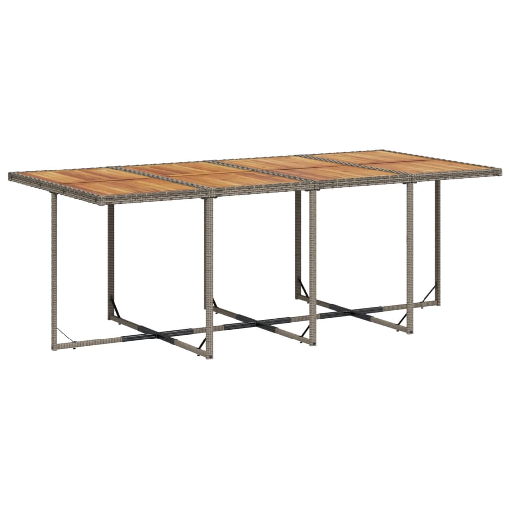 13 Piece Garden Dining Set with Cushions Grey Poly Rattan