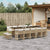 15 Piece Garden Dining Set with Cushions Beige Poly Rattan