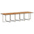 17 Piece Garden Dining Set with Cushions Grey Poly Rattan