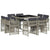 9 Piece Garden Dining Set with Cushions Light Grey Poly Rattan