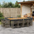 13 Piece Garden Dining Set with Cushions Grey Poly Rattan