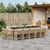 15 Piece Garden Dining Set with Cushions Beige Poly Rattan