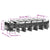 15 Piece Garden Dining Set with Cushions Grey Poly Rattan