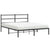 Metal Bed Frame without Mattress with Headboard Black 150x200 cm