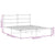 Metal Bed Frame without Mattress with Headboard Black 150x200 cm