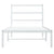 Metal Bed Frame without Mattress with Headboard White 90x190 cm