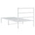 Metal Bed Frame without Mattress with Headboard White 90x190 cm