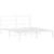 Metal Bed Frame without Mattress with Headboard White 150x200 cm