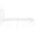 Metal Bed Frame without Mattress with Headboard White 150x200 cm