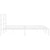 Metal Bed Frame without Mattress with Headboard White 183x203 cm King
