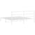 Metal Bed Frame without Mattress with Headboard White 183x203 cm King