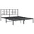 Metal Bed Frame without Mattress with Headboard Black 150x200 cm