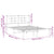 Metal Bed Frame without Mattress with Headboard White 135x190 cm