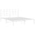 Metal Bed Frame without Mattress with Headboard White 150x200 cm