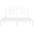 Metal Bed Frame without Mattress with Headboard White 150x200 cm