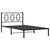 Metal Bed Frame without Mattress with Headboard Black 107x203 cm King Single