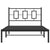 Metal Bed Frame without Mattress with Headboard Black 107x203 cm King Single