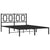 Metal Bed Frame without Mattress with Headboard Black 135x190 cm