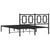 Metal Bed Frame without Mattress with Headboard Black 135x190 cm