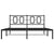 Metal Bed Frame without Mattress with Headboard Black 150x200 cm