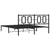 Metal Bed Frame without Mattress with Headboard Black 150x200 cm