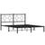 Metal Bed Frame without Mattress with Headboard Black 150x200 cm