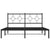 Metal Bed Frame without Mattress with Headboard Black 150x200 cm