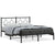 Metal Bed Frame without Mattress with Headboard Black 150x200 cm