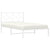 Metal Bed Frame without Mattress with Headboard White 107x203 cm King Single