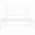 Metal Bed Frame without Mattress with Headboard White 107x203 cm King Single