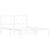 Metal Bed Frame without Mattress with Headboard White 135x190 cm