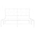 Metal Bed Frame without Mattress with Headboard White 135x190 cm