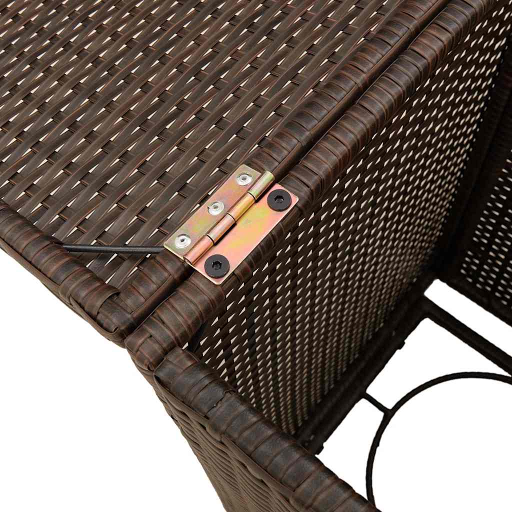 Propane Tank Cover Table Brown 40x40x60 cm Poly Rattan