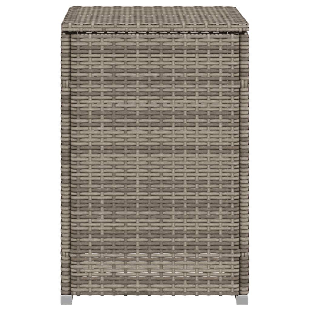 Propane Tank Cover Table Grey 40x40x60 cm Poly Rattan