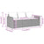 Garden Sofa with Cushions 3-Seater Black Poly Rattan
