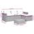 3 Piece Garden Sofa Set with Cushions Black Poly Rattan