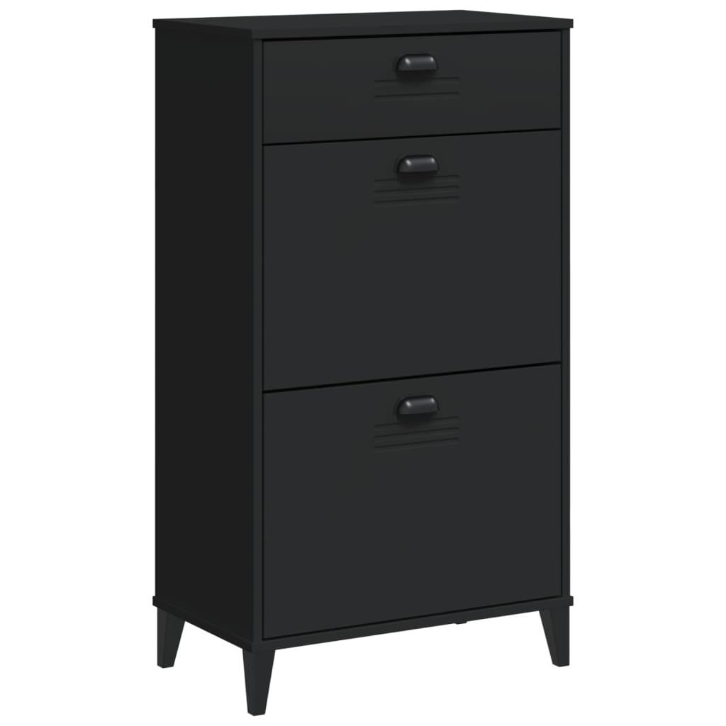 Shoe Cabinet VIKEN Black Engineered Wood