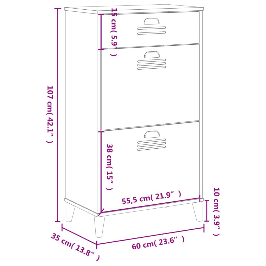 Shoe Cabinet VIKEN Black Engineered Wood