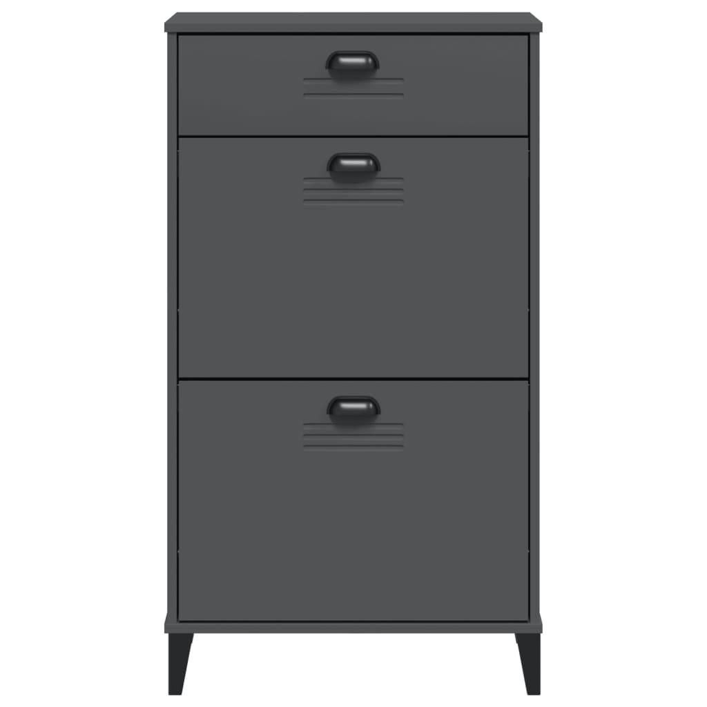 Shoe Cabinet VIKEN Anthracite Grey Engineered Wood