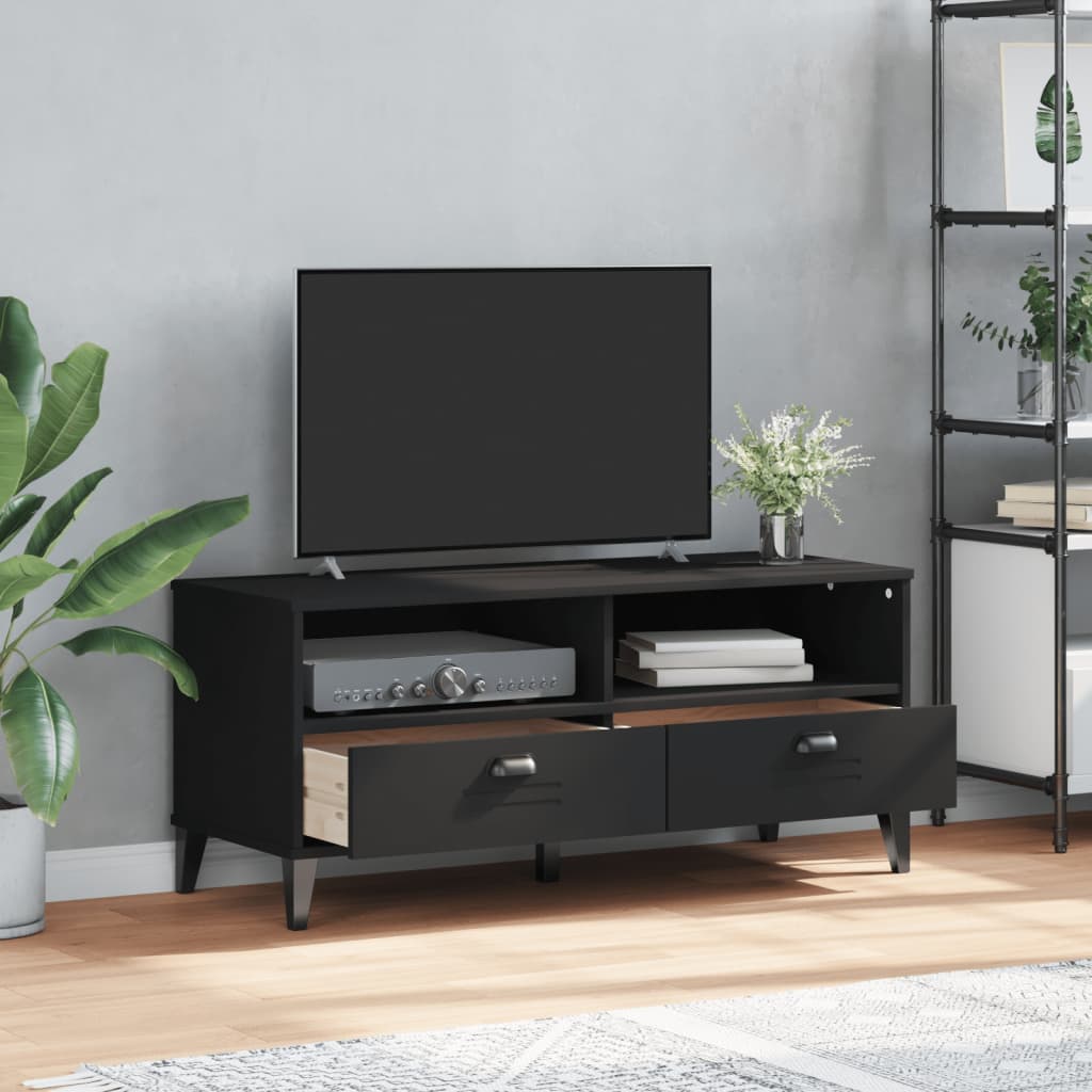 TV Cabinet VIKEN Black Engineered Wood