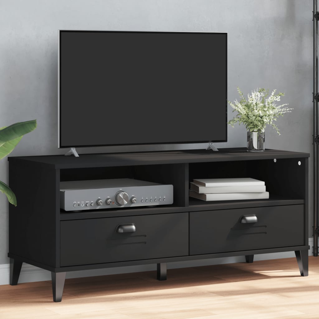 TV Cabinet VIKEN Black Engineered Wood