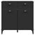 Sideboard VIKEN Black 80x40x80 cm Engineered Wood