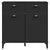 Sideboard VIKEN Black 80x40x80 cm Engineered Wood