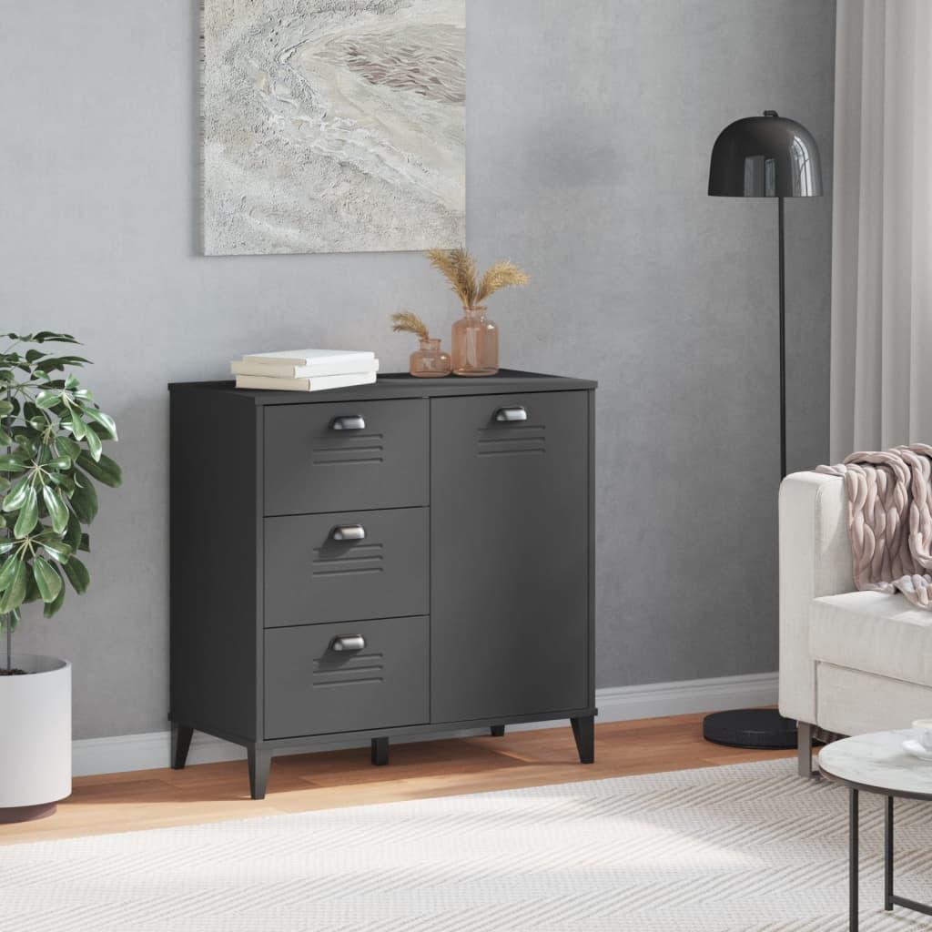 Sideboard VIKEN Anthracite Grey 80x40x80 cm Engineered Wood