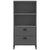 Bookcase VIKEN Anthracite Grey 60x35x123 cm Engineered Wood